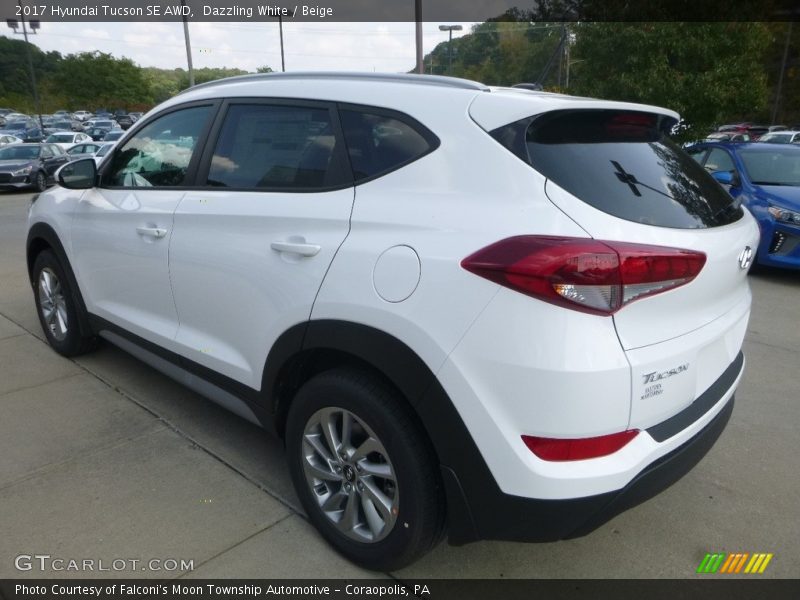 Dazzling White / Beige 2017 Hyundai Tucson SE AWD