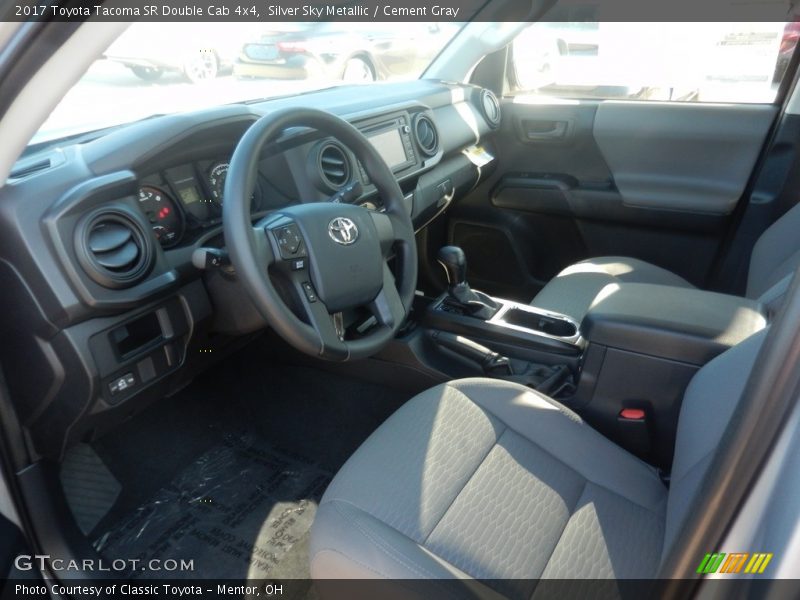 Silver Sky Metallic / Cement Gray 2017 Toyota Tacoma SR Double Cab 4x4