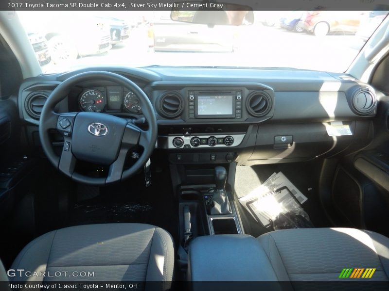 Silver Sky Metallic / Cement Gray 2017 Toyota Tacoma SR Double Cab 4x4