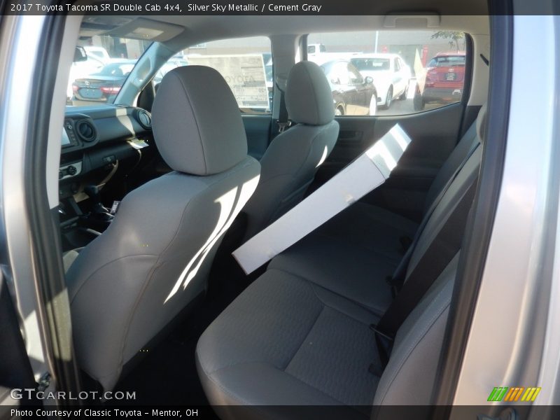 Silver Sky Metallic / Cement Gray 2017 Toyota Tacoma SR Double Cab 4x4