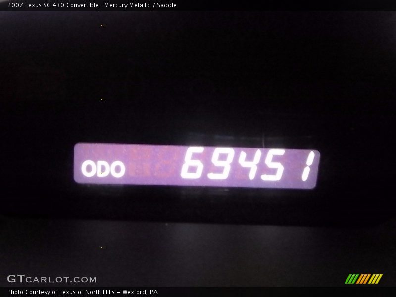 Mercury Metallic / Saddle 2007 Lexus SC 430 Convertible