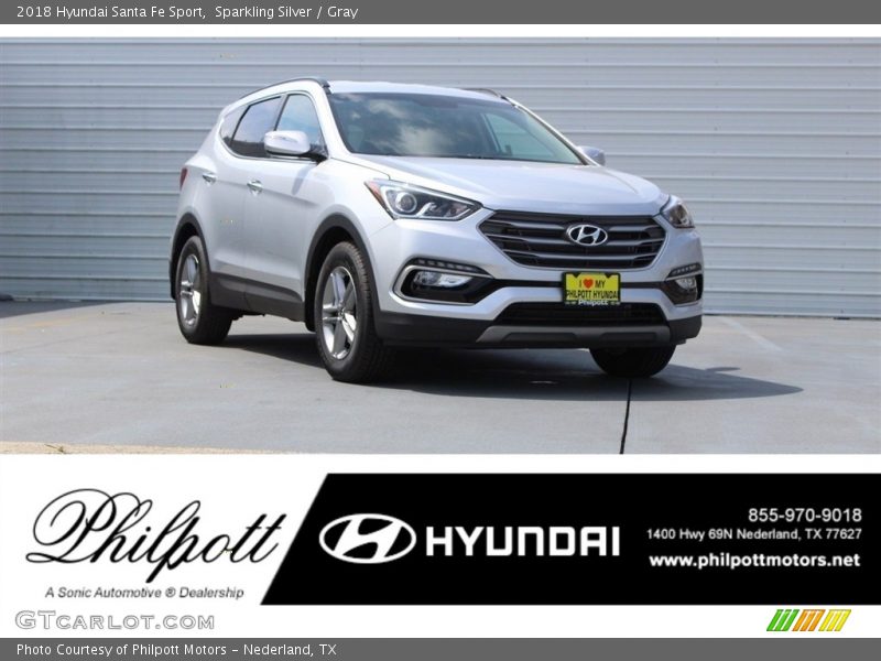 Sparkling Silver / Gray 2018 Hyundai Santa Fe Sport