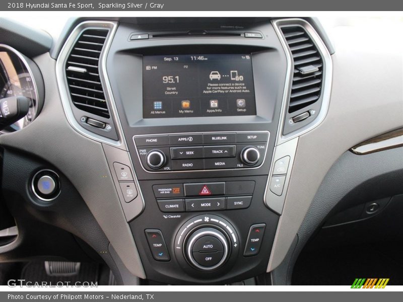 Sparkling Silver / Gray 2018 Hyundai Santa Fe Sport