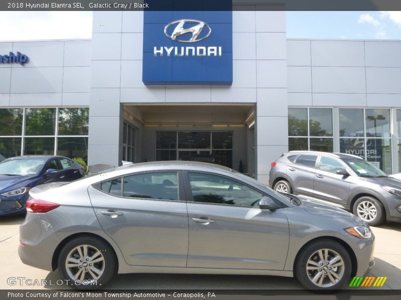 Galactic Gray / Black 2018 Hyundai Elantra SEL