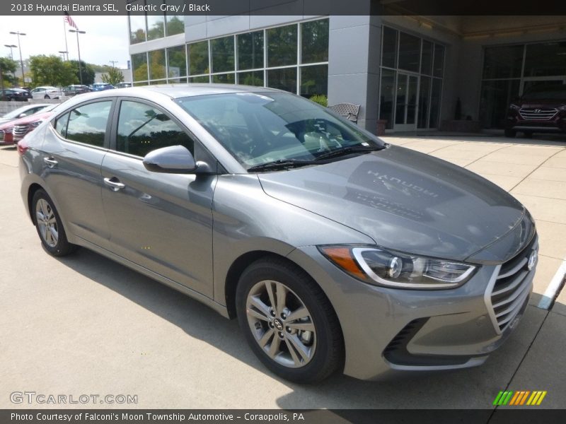 Galactic Gray / Black 2018 Hyundai Elantra SEL