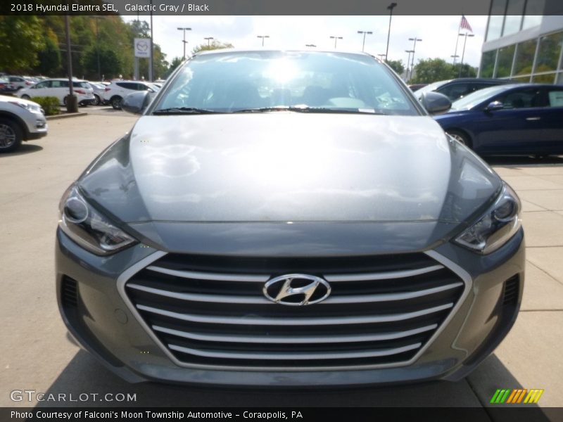 Galactic Gray / Black 2018 Hyundai Elantra SEL
