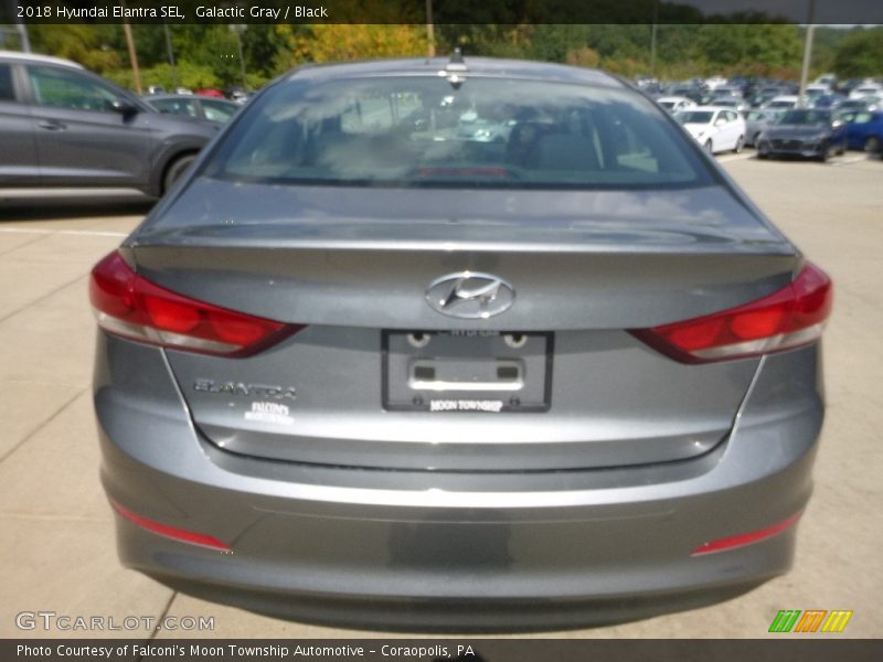 Galactic Gray / Black 2018 Hyundai Elantra SEL