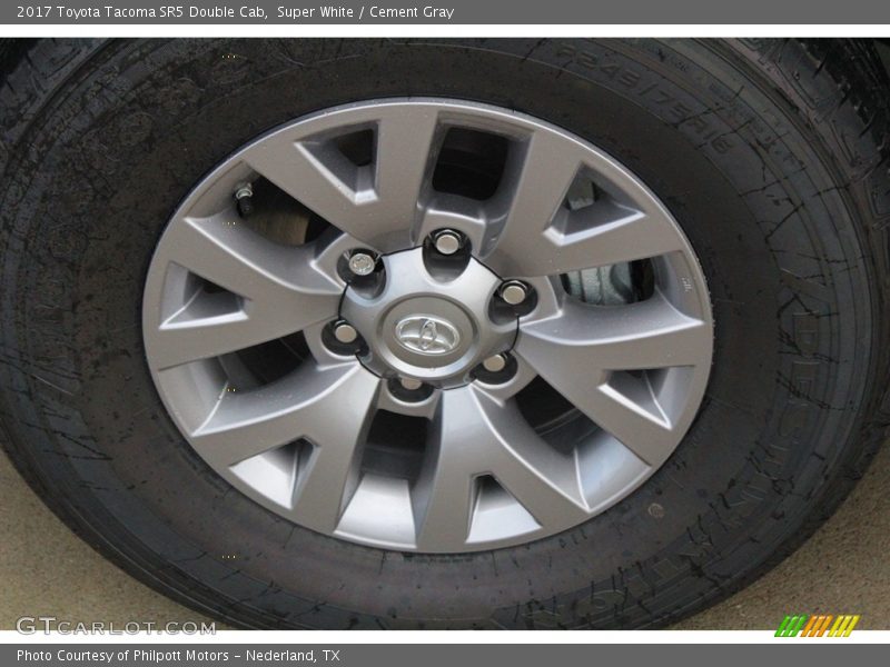Super White / Cement Gray 2017 Toyota Tacoma SR5 Double Cab