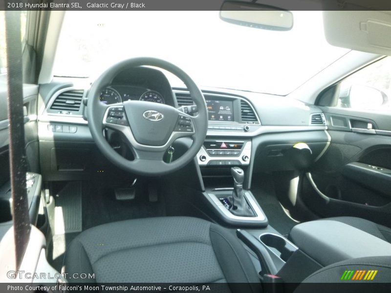 Galactic Gray / Black 2018 Hyundai Elantra SEL