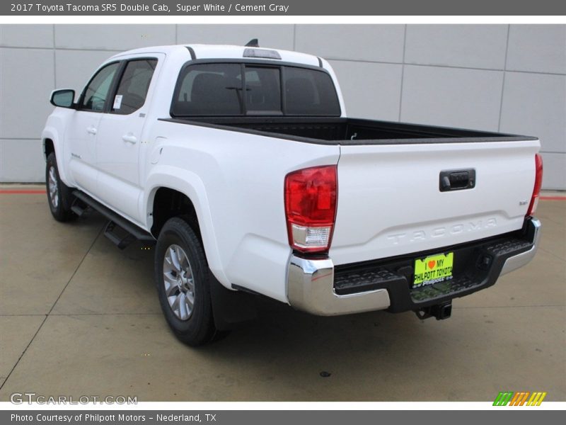 Super White / Cement Gray 2017 Toyota Tacoma SR5 Double Cab
