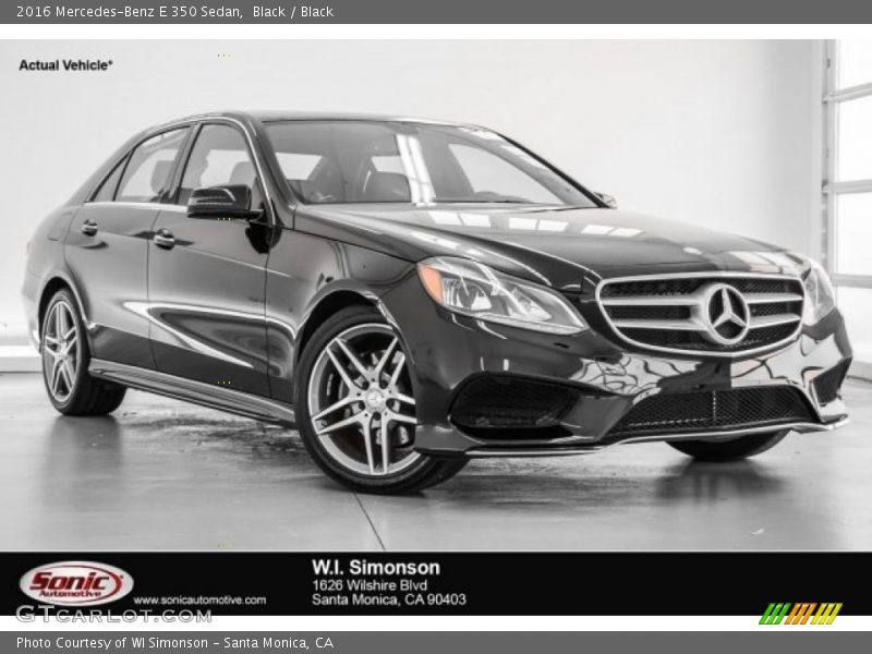 Black / Black 2016 Mercedes-Benz E 350 Sedan