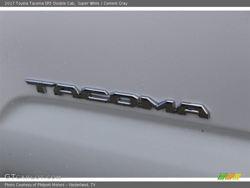 Super White / Cement Gray 2017 Toyota Tacoma SR5 Double Cab