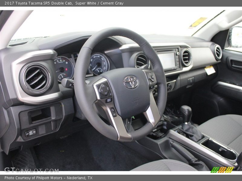 Super White / Cement Gray 2017 Toyota Tacoma SR5 Double Cab