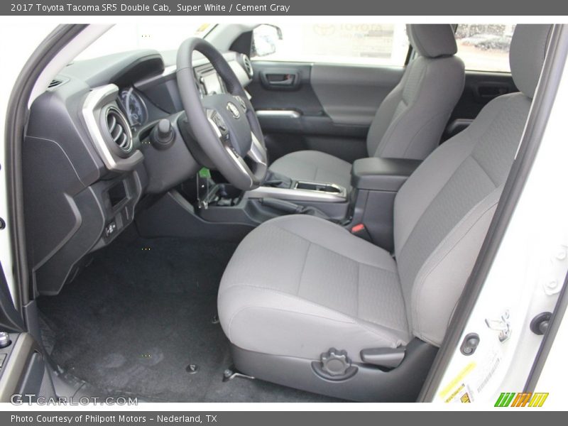Super White / Cement Gray 2017 Toyota Tacoma SR5 Double Cab