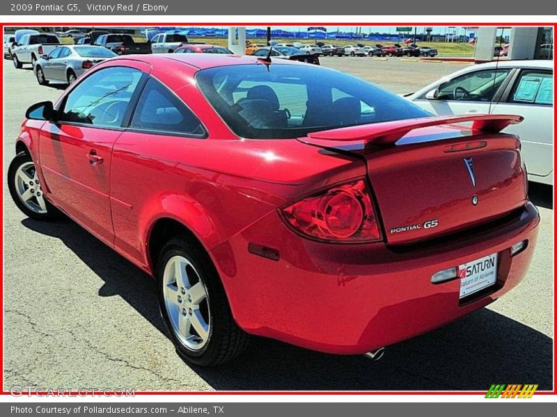 Victory Red / Ebony 2009 Pontiac G5