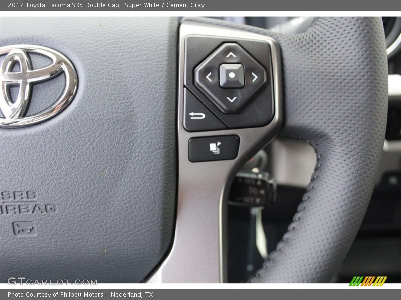Super White / Cement Gray 2017 Toyota Tacoma SR5 Double Cab