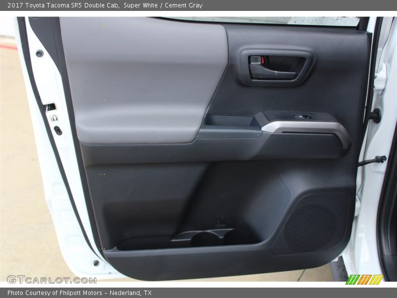 Super White / Cement Gray 2017 Toyota Tacoma SR5 Double Cab