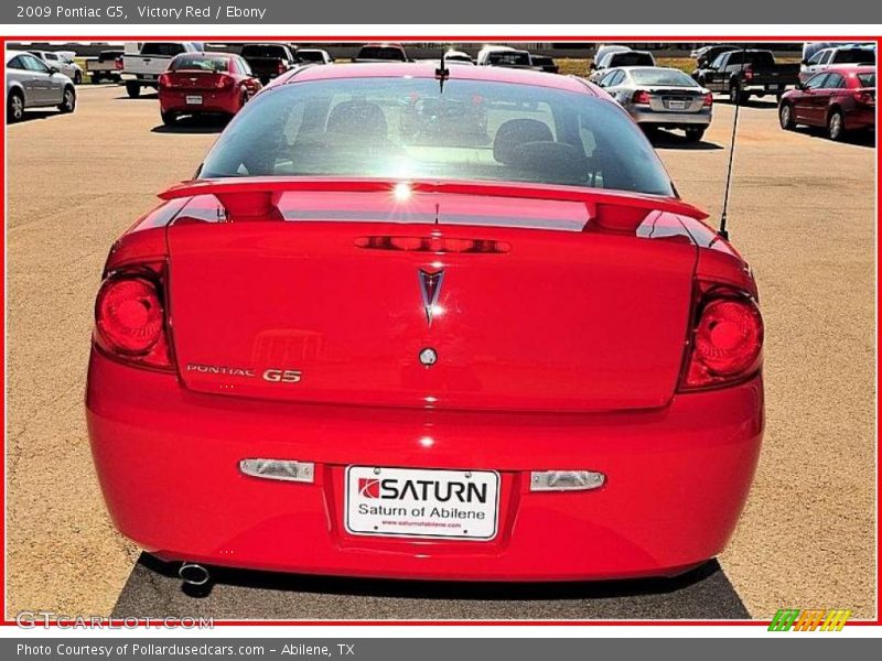 Victory Red / Ebony 2009 Pontiac G5