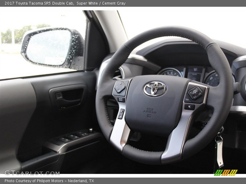 Super White / Cement Gray 2017 Toyota Tacoma SR5 Double Cab