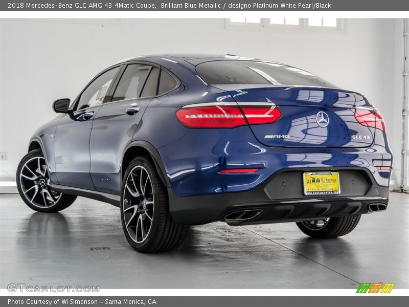 Brilliant Blue Metallic / designo Platinum White Pearl/Black 2018 Mercedes-Benz GLC AMG 43 4Matic Coupe