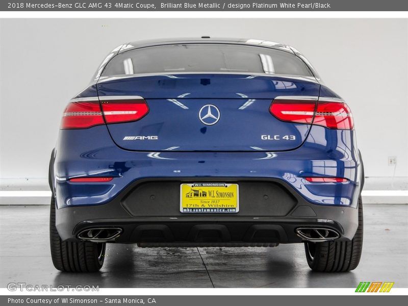 Brilliant Blue Metallic / designo Platinum White Pearl/Black 2018 Mercedes-Benz GLC AMG 43 4Matic Coupe