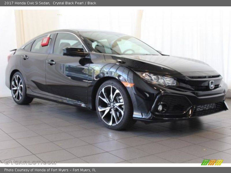 Crystal Black Pearl / Black 2017 Honda Civic Si Sedan