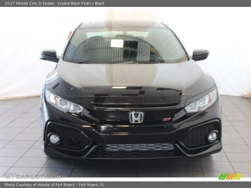 Crystal Black Pearl / Black 2017 Honda Civic Si Sedan