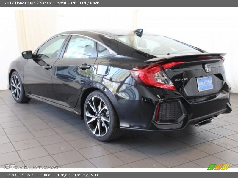 Crystal Black Pearl / Black 2017 Honda Civic Si Sedan