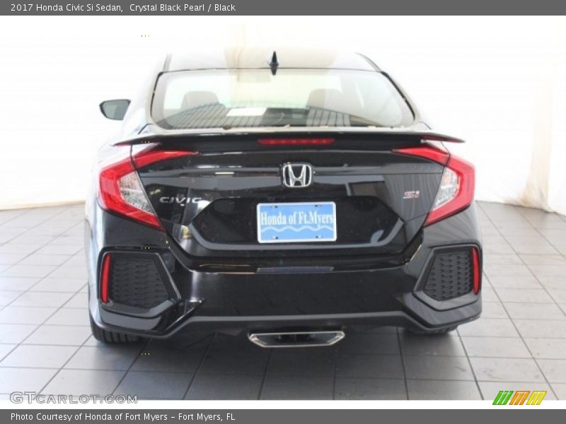 Crystal Black Pearl / Black 2017 Honda Civic Si Sedan