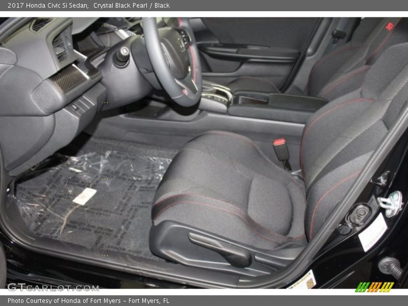 Crystal Black Pearl / Black 2017 Honda Civic Si Sedan