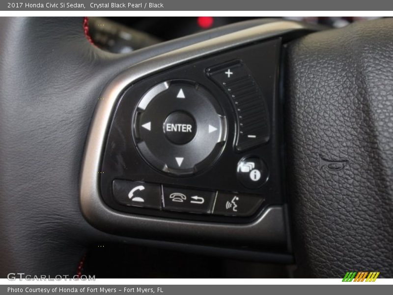 Crystal Black Pearl / Black 2017 Honda Civic Si Sedan