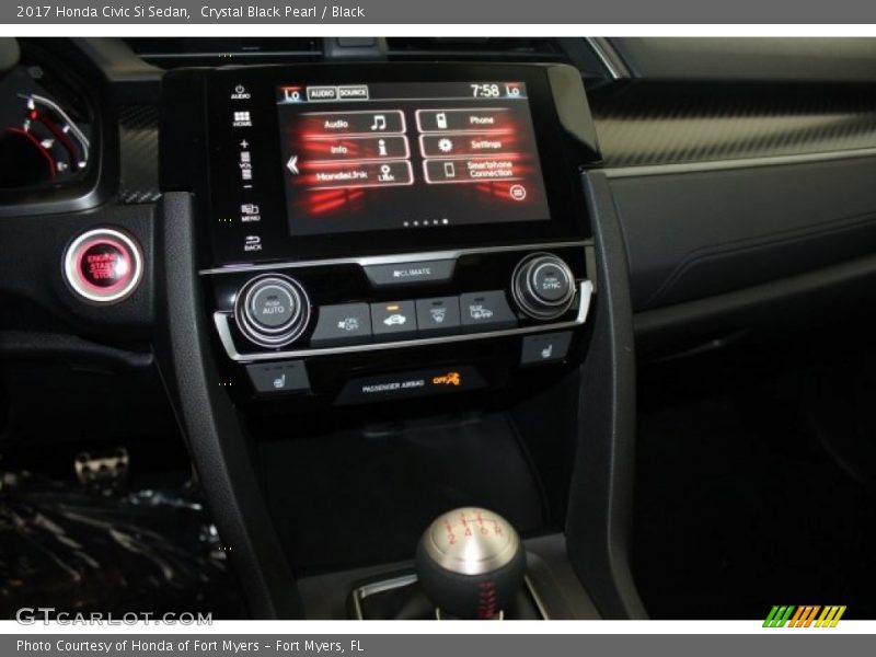 Crystal Black Pearl / Black 2017 Honda Civic Si Sedan