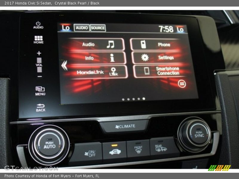 Crystal Black Pearl / Black 2017 Honda Civic Si Sedan