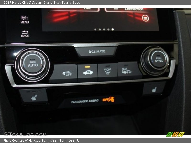 Crystal Black Pearl / Black 2017 Honda Civic Si Sedan
