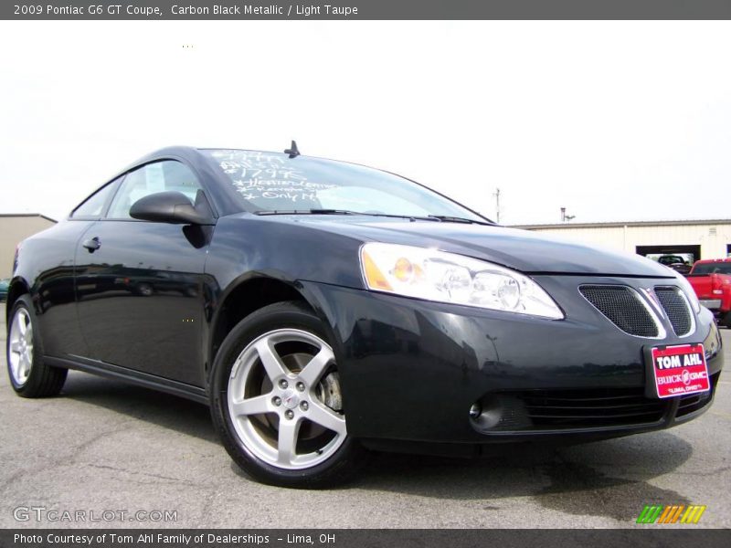 Carbon Black Metallic / Light Taupe 2009 Pontiac G6 GT Coupe