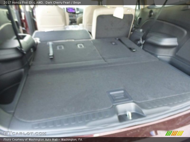 Dark Cherry Pearl / Beige 2017 Honda Pilot EX-L AWD