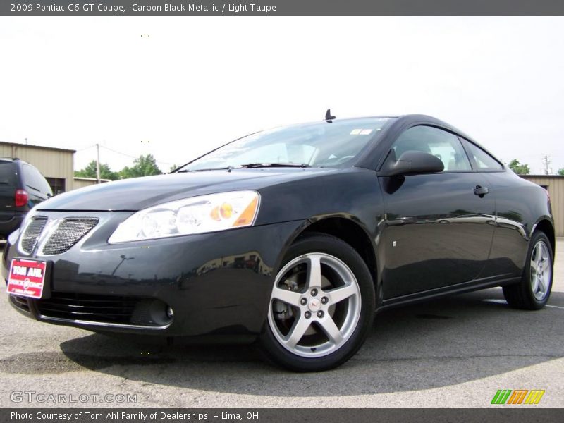 Carbon Black Metallic / Light Taupe 2009 Pontiac G6 GT Coupe