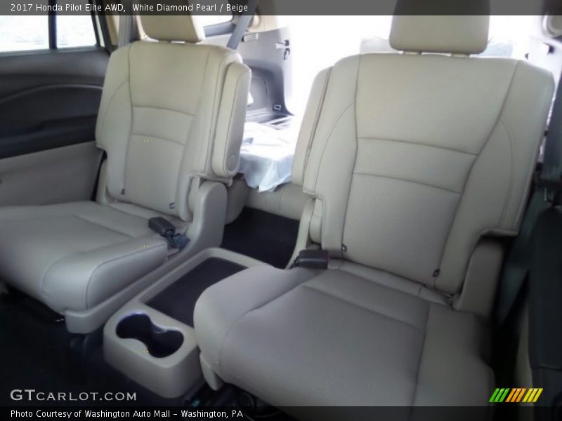 White Diamond Pearl / Beige 2017 Honda Pilot Elite AWD