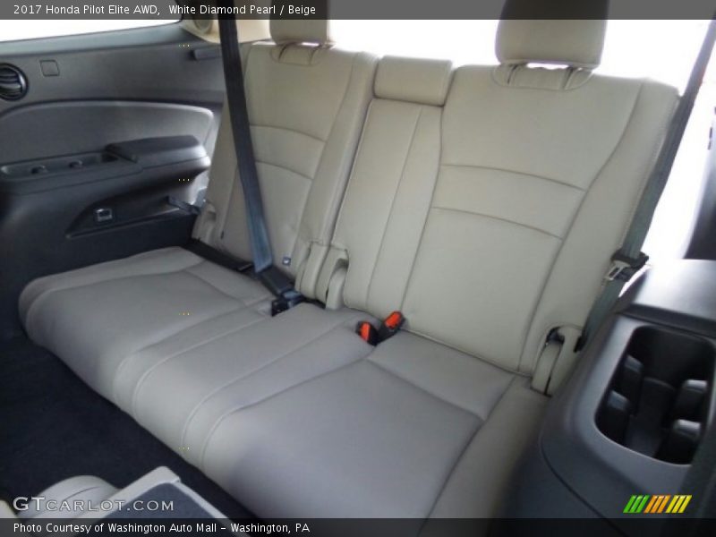 White Diamond Pearl / Beige 2017 Honda Pilot Elite AWD