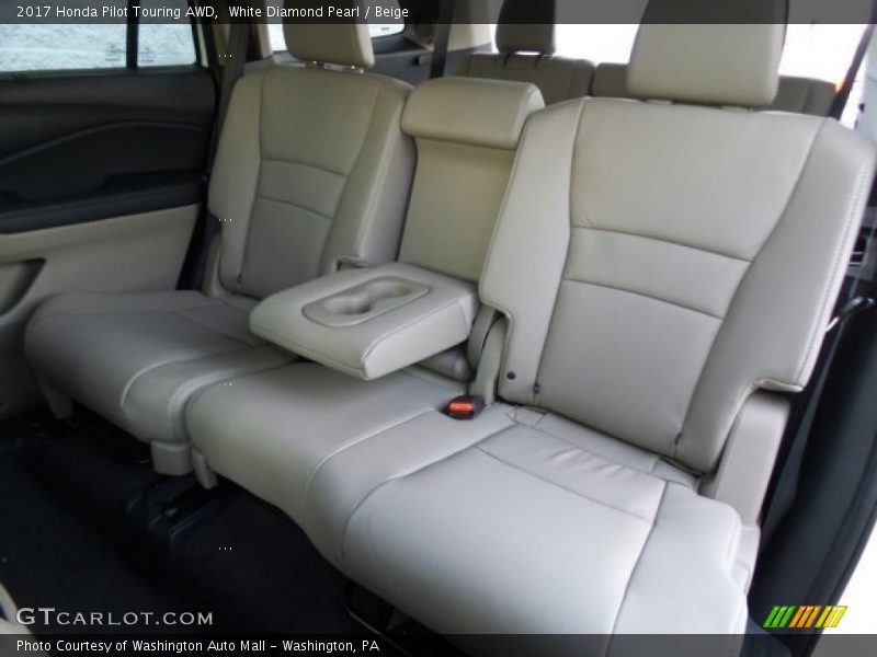 White Diamond Pearl / Beige 2017 Honda Pilot Touring AWD