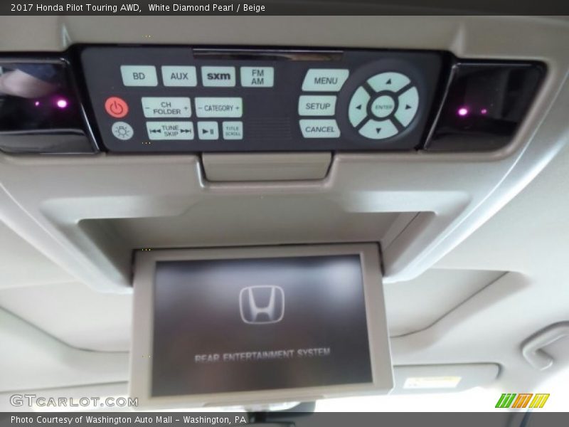 White Diamond Pearl / Beige 2017 Honda Pilot Touring AWD