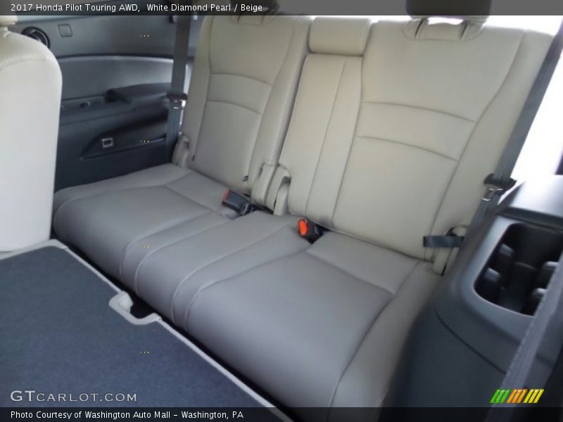 White Diamond Pearl / Beige 2017 Honda Pilot Touring AWD