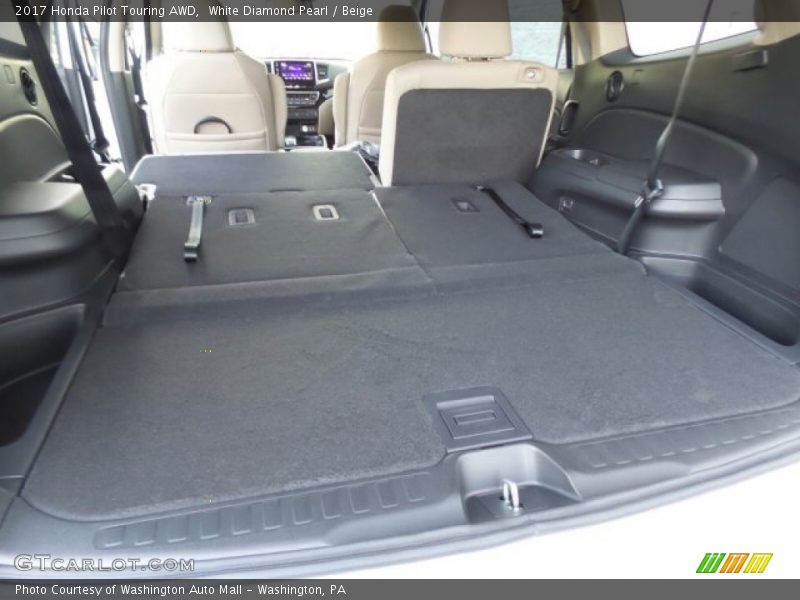 White Diamond Pearl / Beige 2017 Honda Pilot Touring AWD