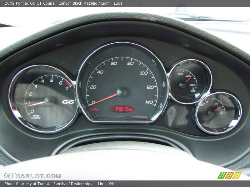 Carbon Black Metallic / Light Taupe 2009 Pontiac G6 GT Coupe