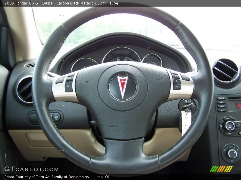 Carbon Black Metallic / Light Taupe 2009 Pontiac G6 GT Coupe