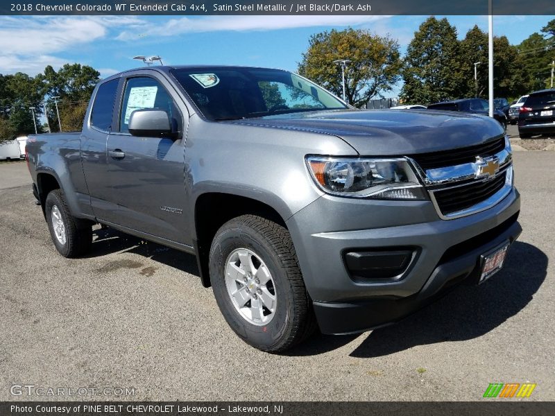 Satin Steel Metallic / Jet Black/Dark Ash 2018 Chevrolet Colorado WT Extended Cab 4x4