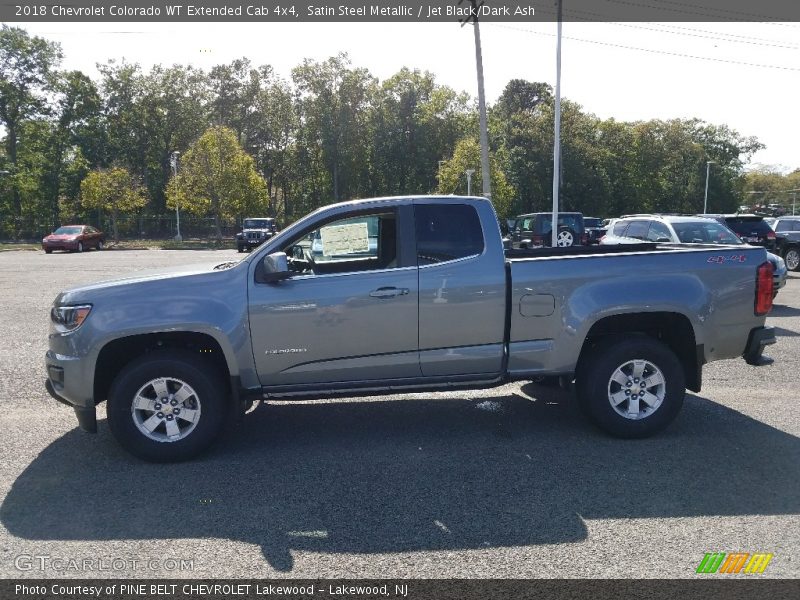 Satin Steel Metallic / Jet Black/Dark Ash 2018 Chevrolet Colorado WT Extended Cab 4x4