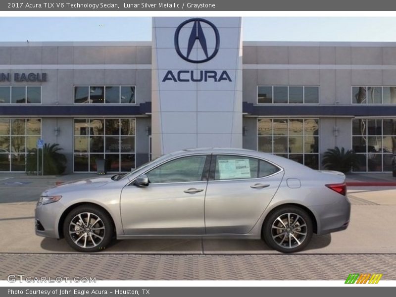 Lunar Silver Metallic / Graystone 2017 Acura TLX V6 Technology Sedan
