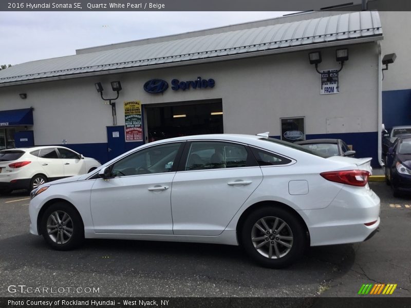 Quartz White Pearl / Beige 2016 Hyundai Sonata SE
