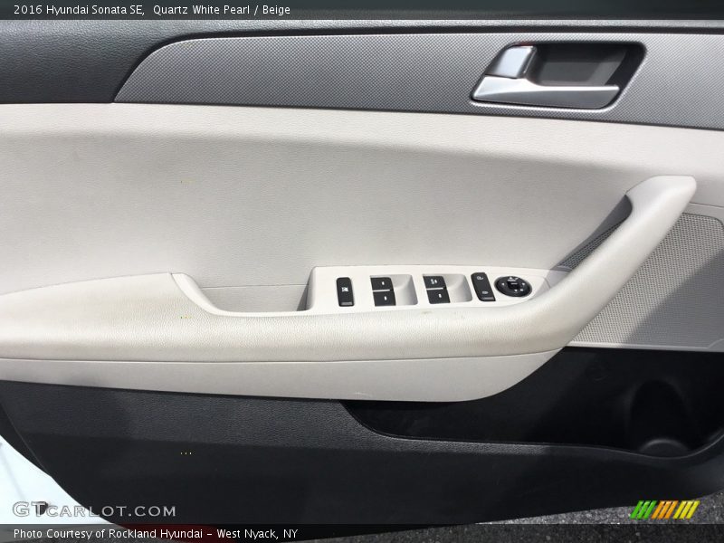 Quartz White Pearl / Beige 2016 Hyundai Sonata SE